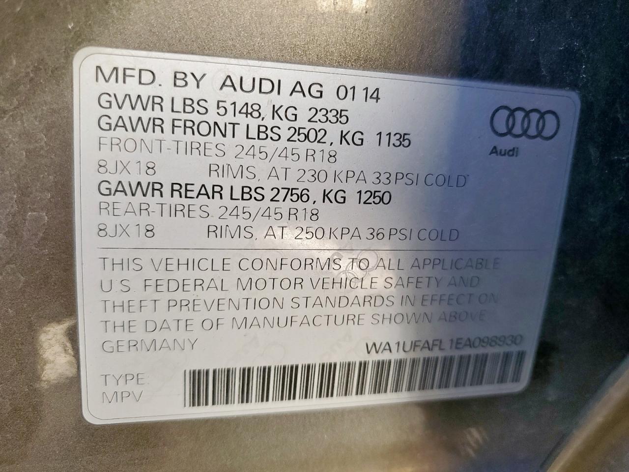 2014 AUDI A4 allroad