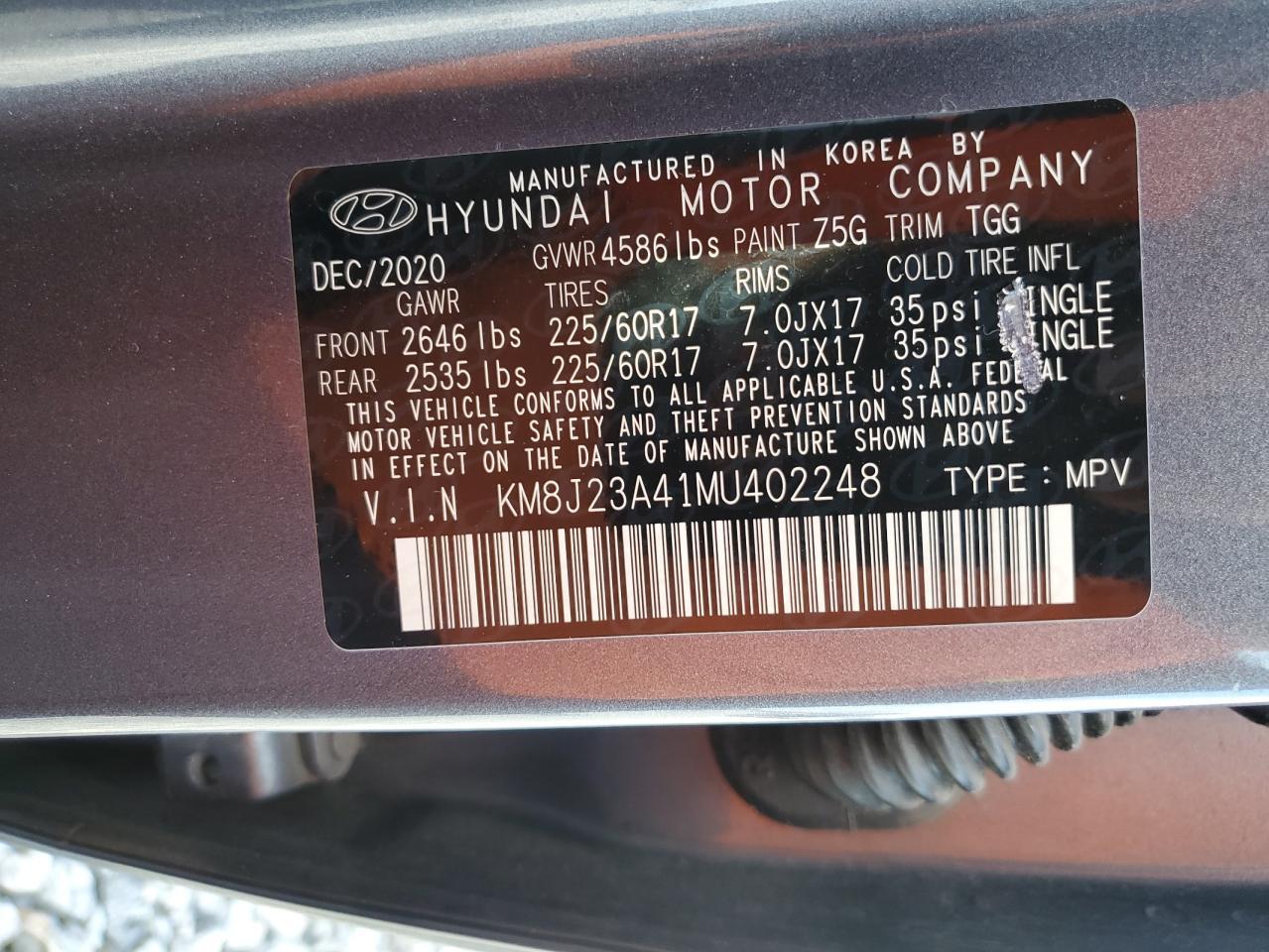 2021 HYUNDAI TUCSON