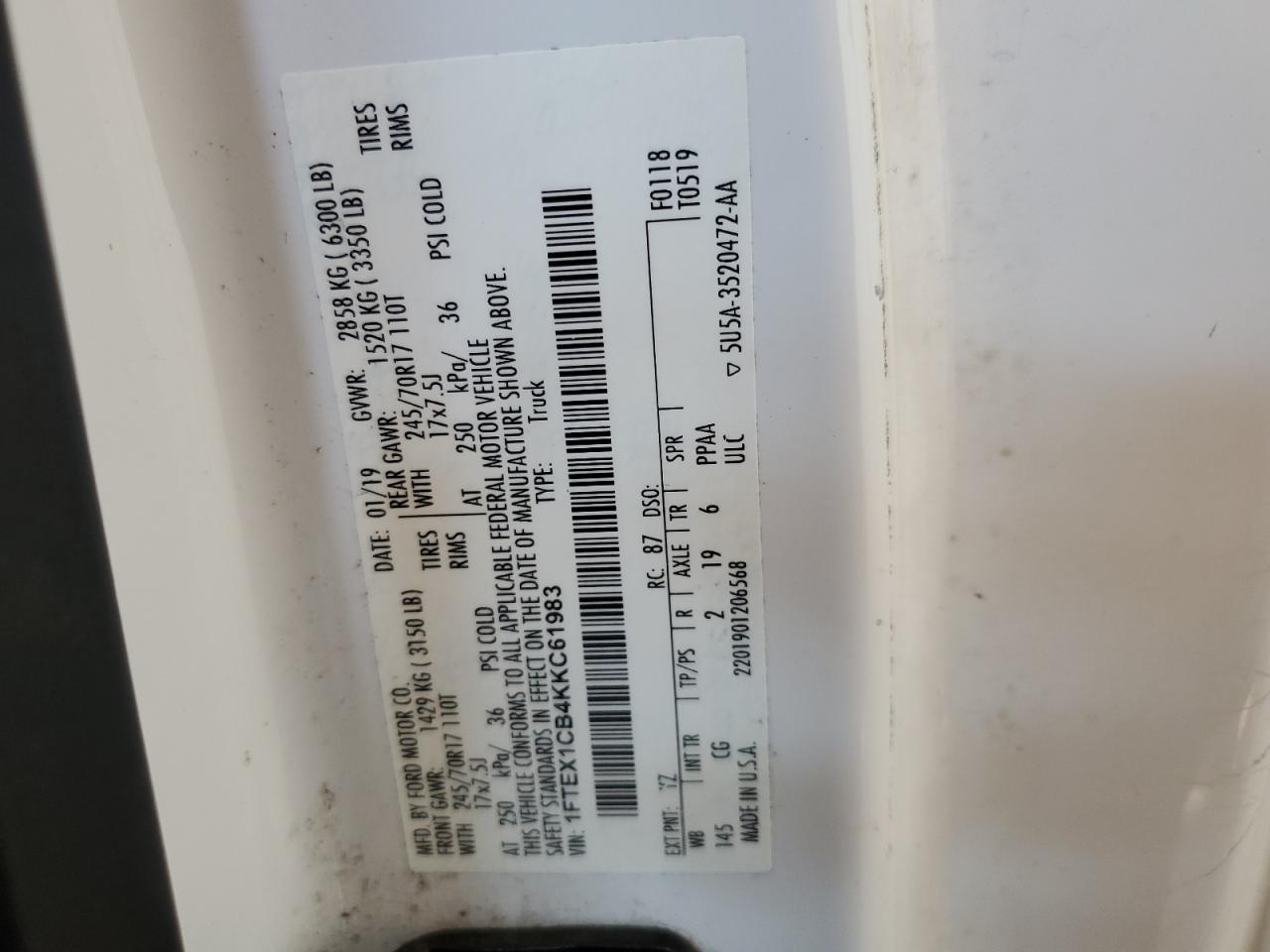 2019 FORD F-150