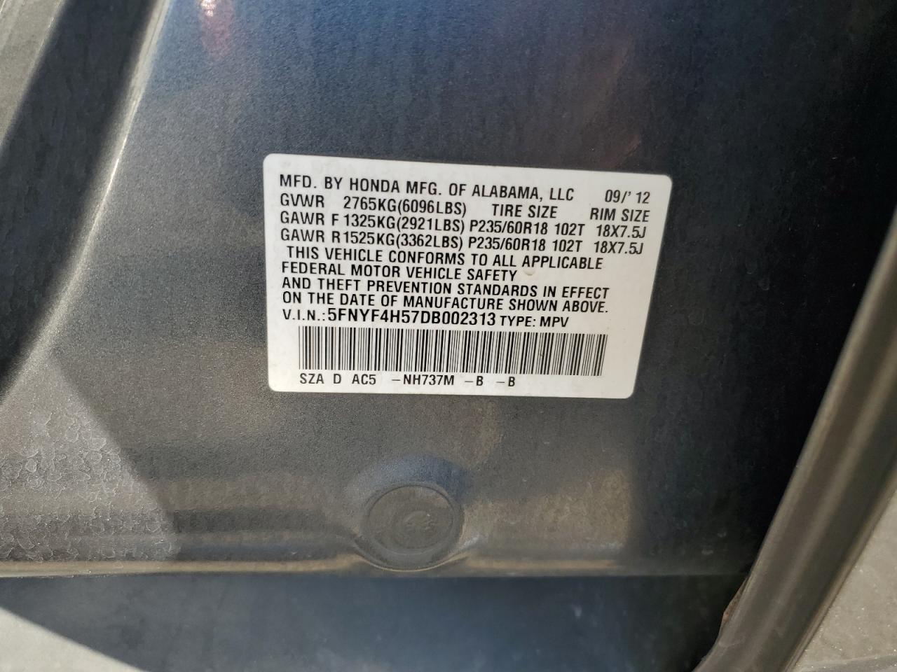 2013 HONDA PILOT