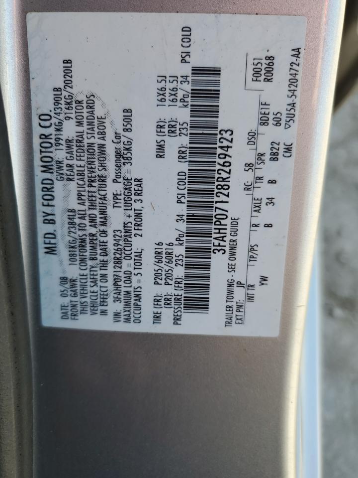 2008 FORD FUSION