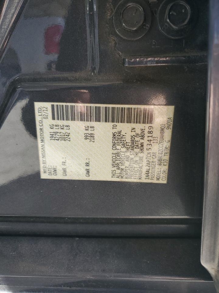 2012 NISSAN ALTIMA