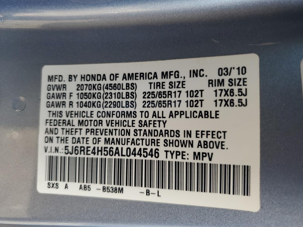 2010 HONDA CR-V