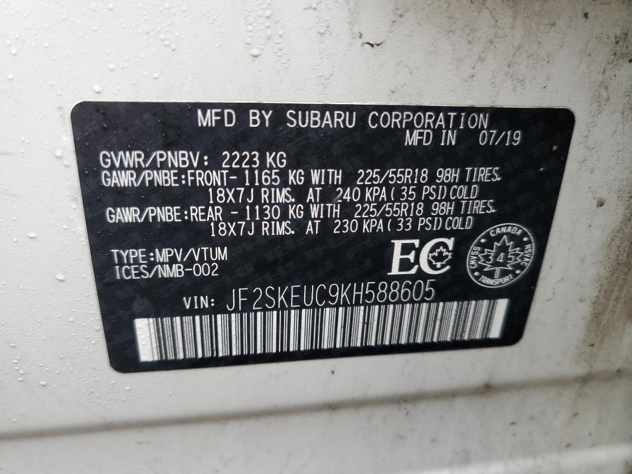 2019 SUBARU FORESTER