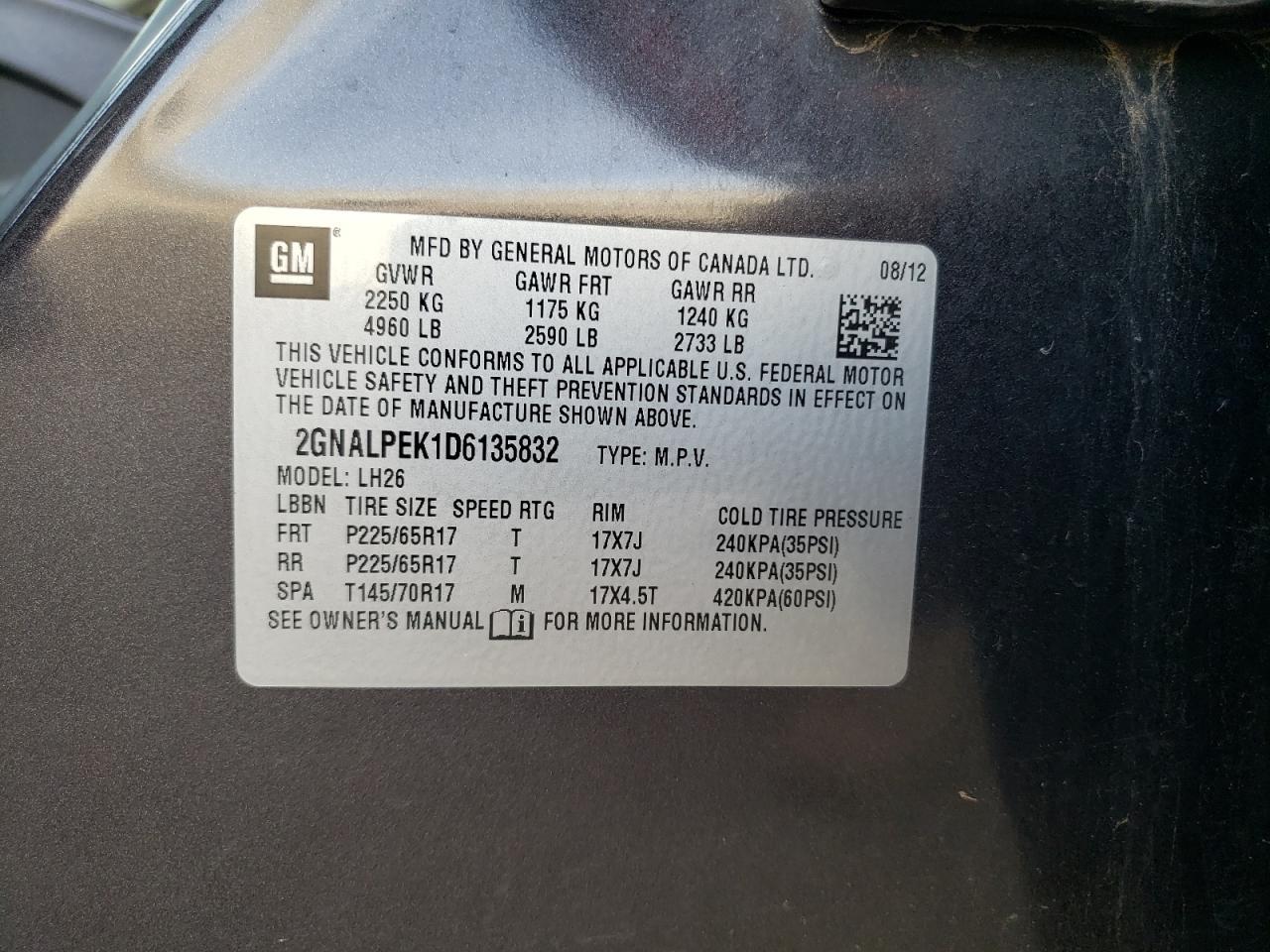 2013 CHEVROLET EQUINOX