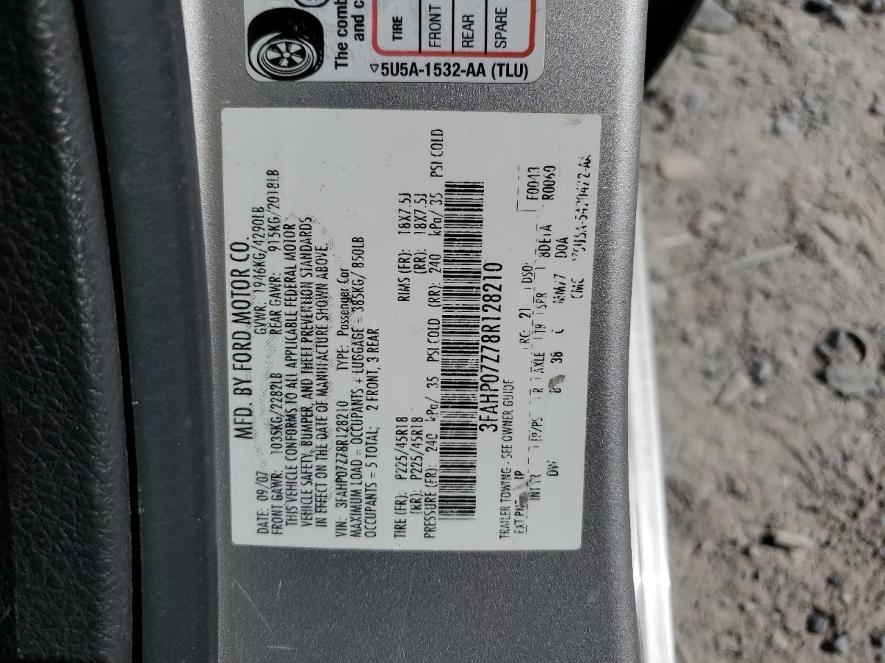2008 FORD FUSION