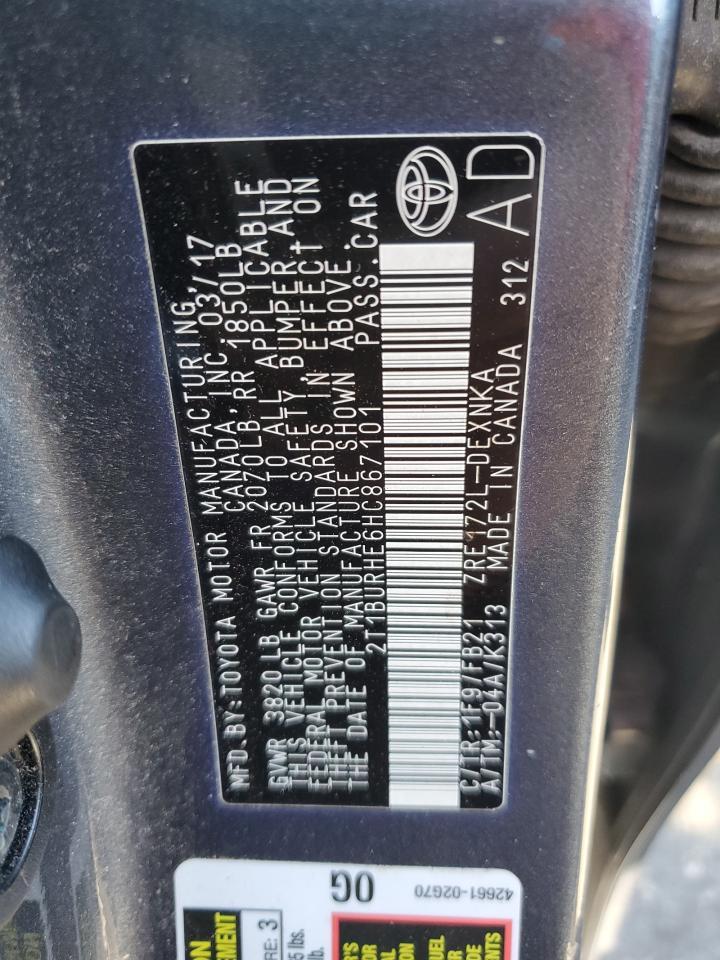 2017 TOYOTA COROLLA