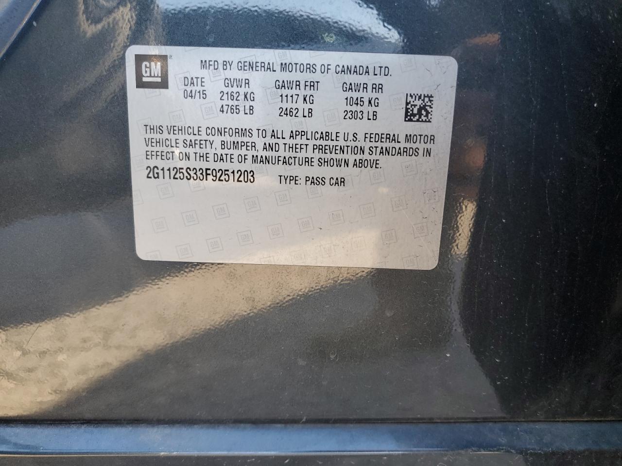 2015 CHEVROLET IMPALA