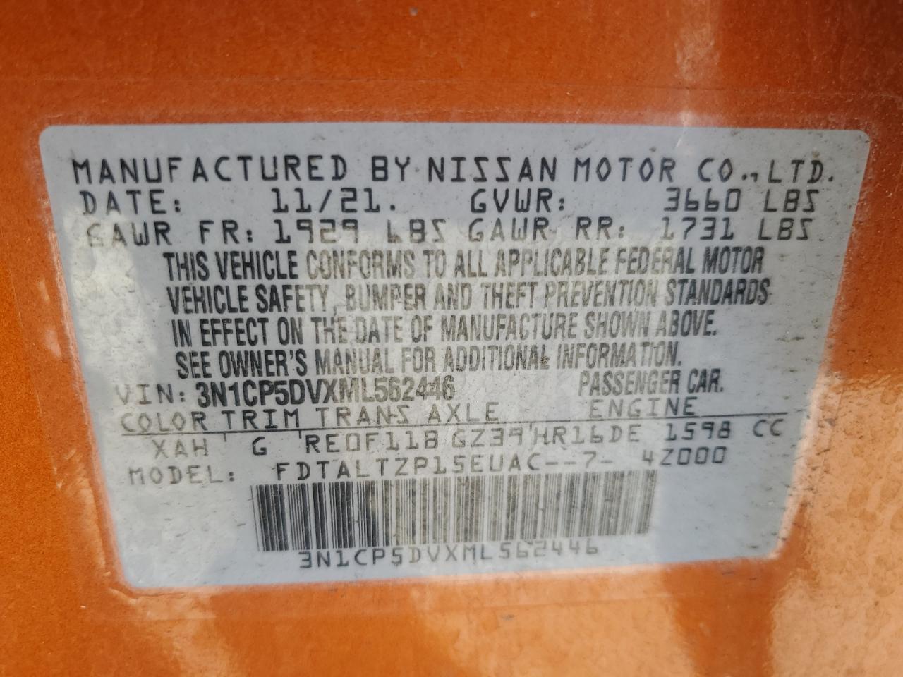 2021 NISSAN KICKS