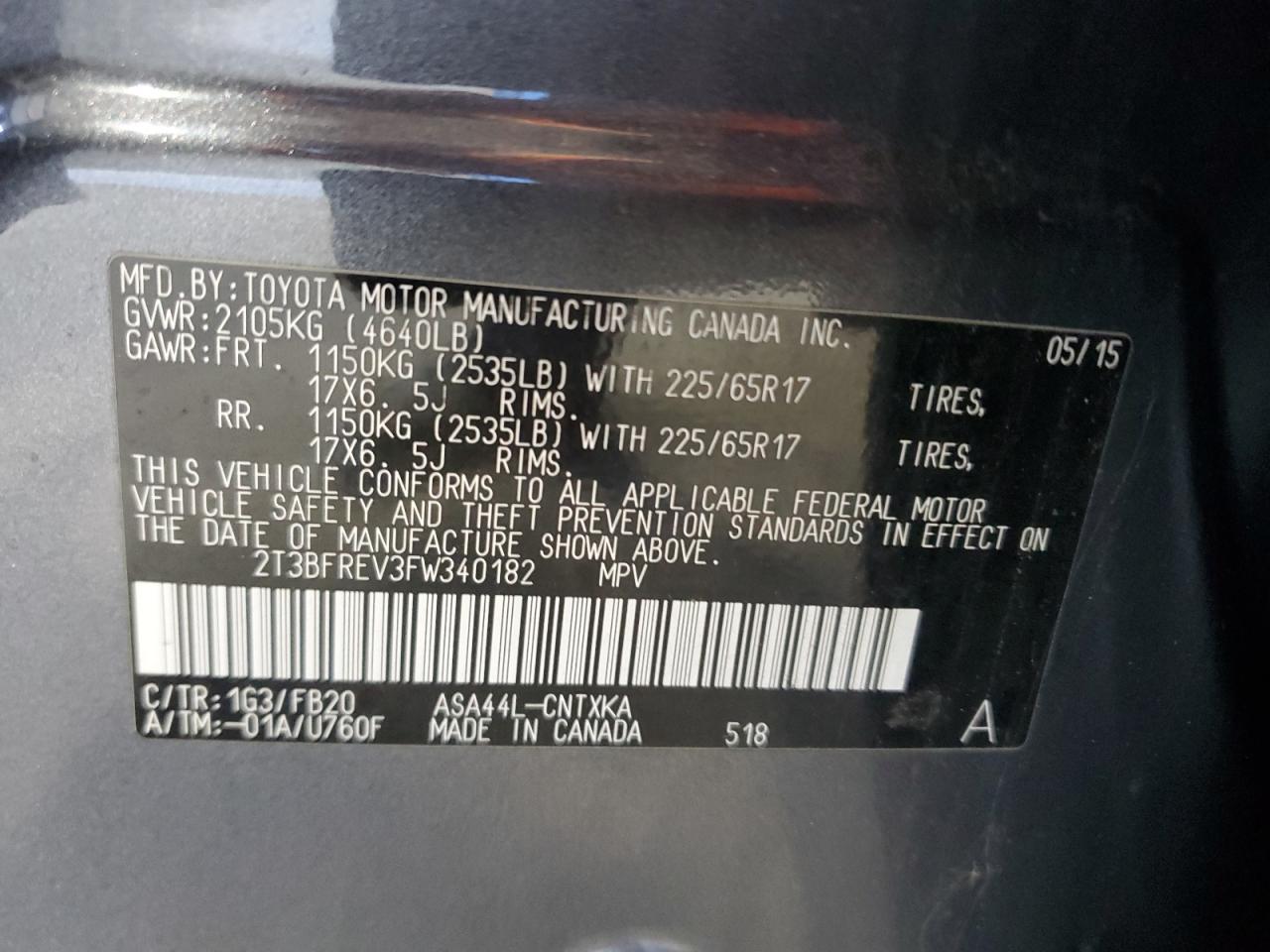 2015 TOYOTA RAV4