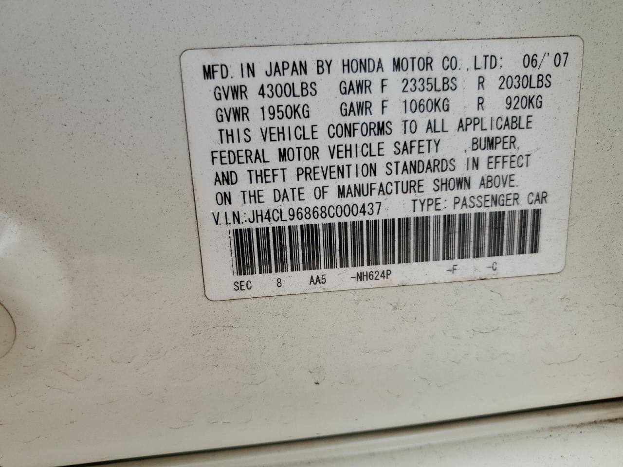 2008 ACURA TSX