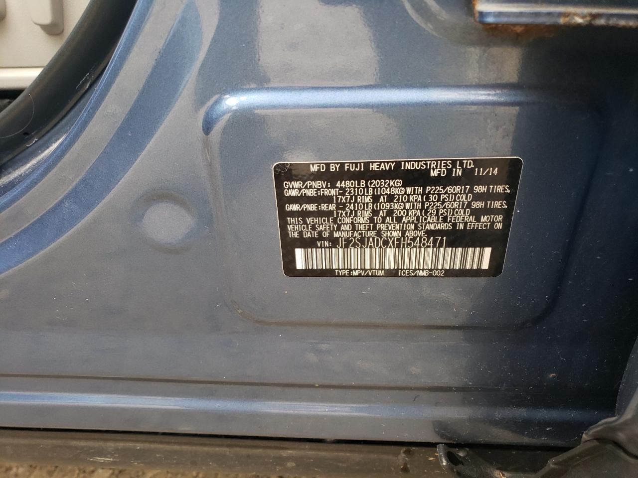 2015 SUBARU FORESTER