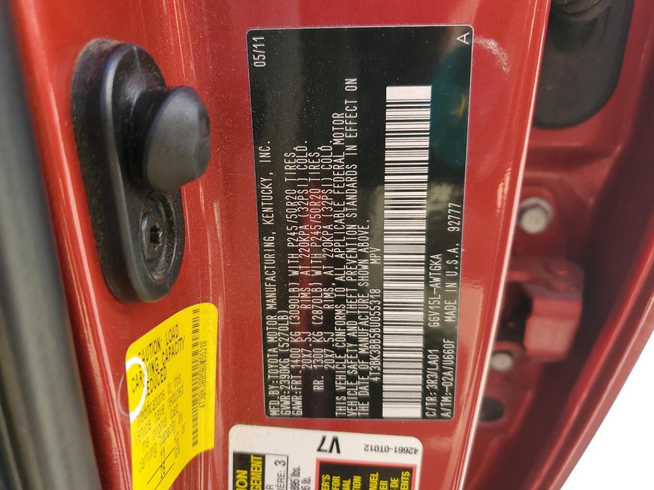 2011 TOYOTA VENZA