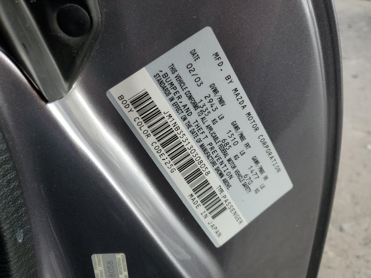 2003 MAZDA MX-5 Miata