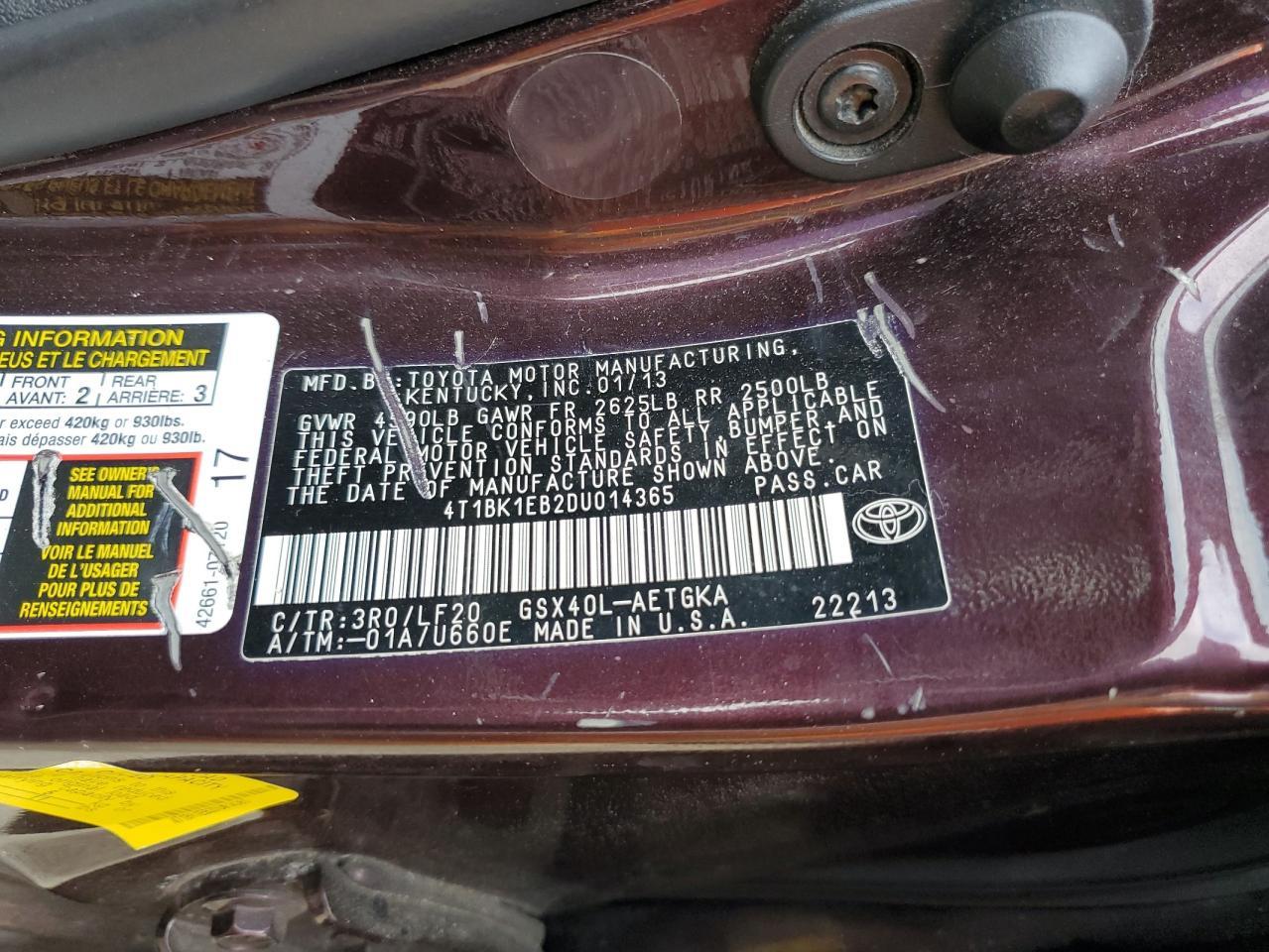 2013 TOYOTA Avalon