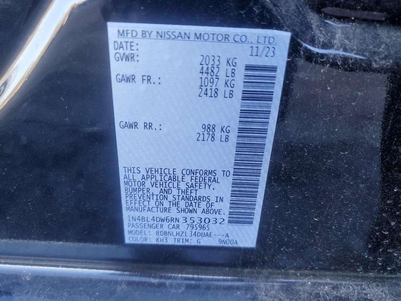 2024 NISSAN ALTIMA