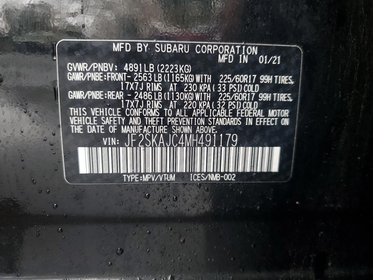 2021 SUBARU FORESTER