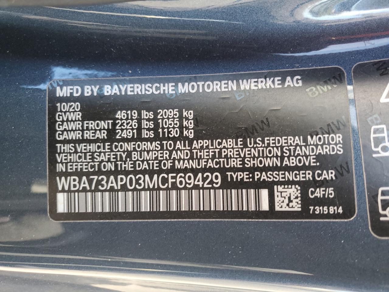 2021 BMW 4 Series