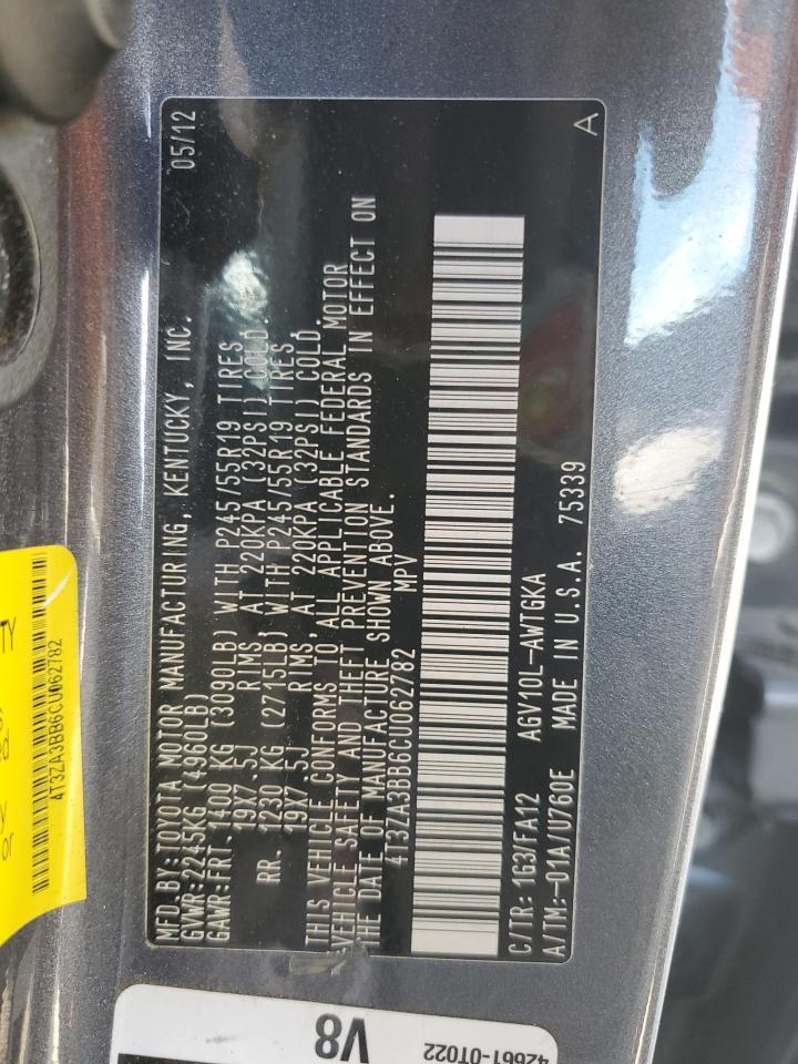 2012 TOYOTA VENZA