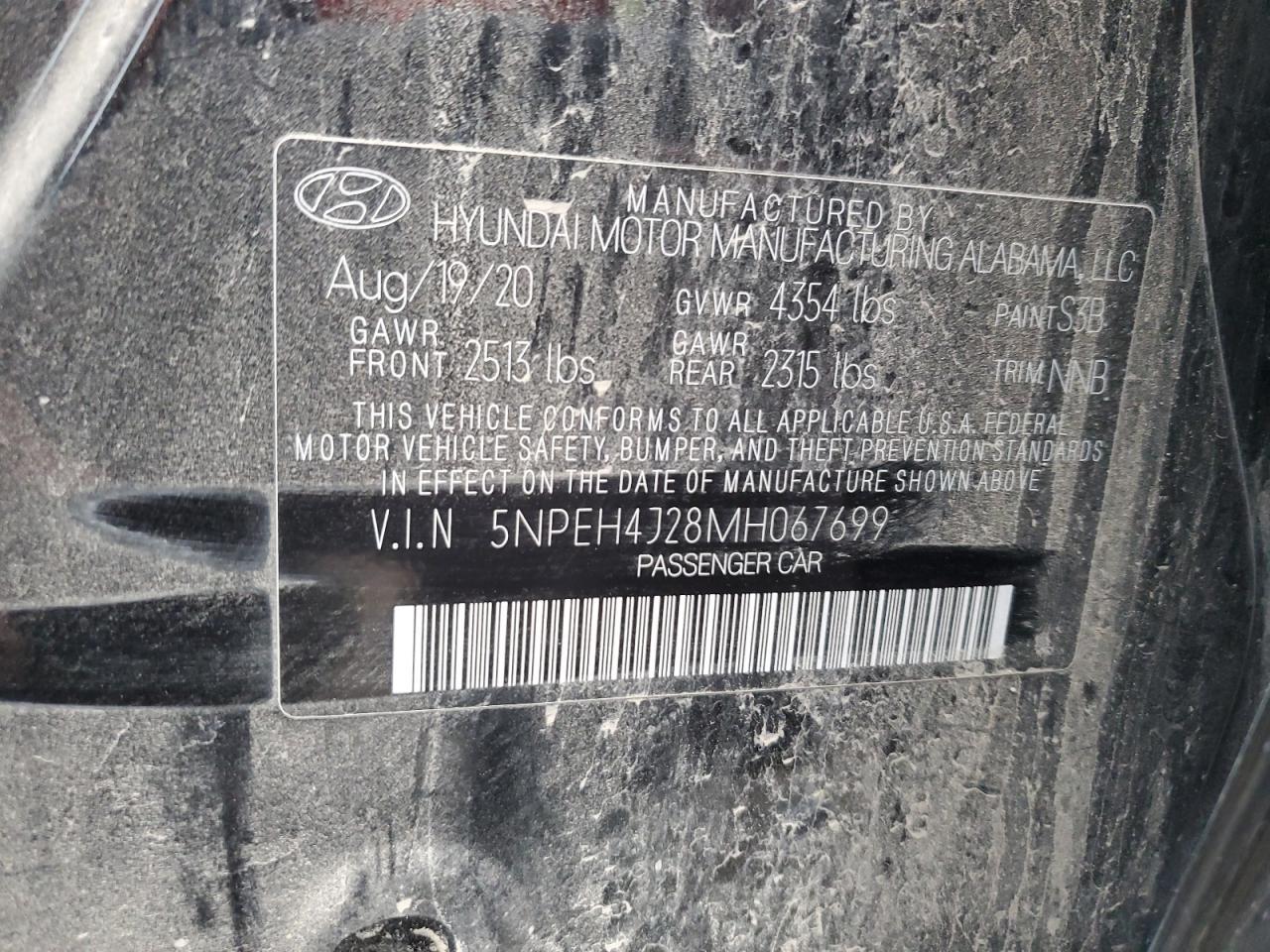 2021 HYUNDAI SONATA