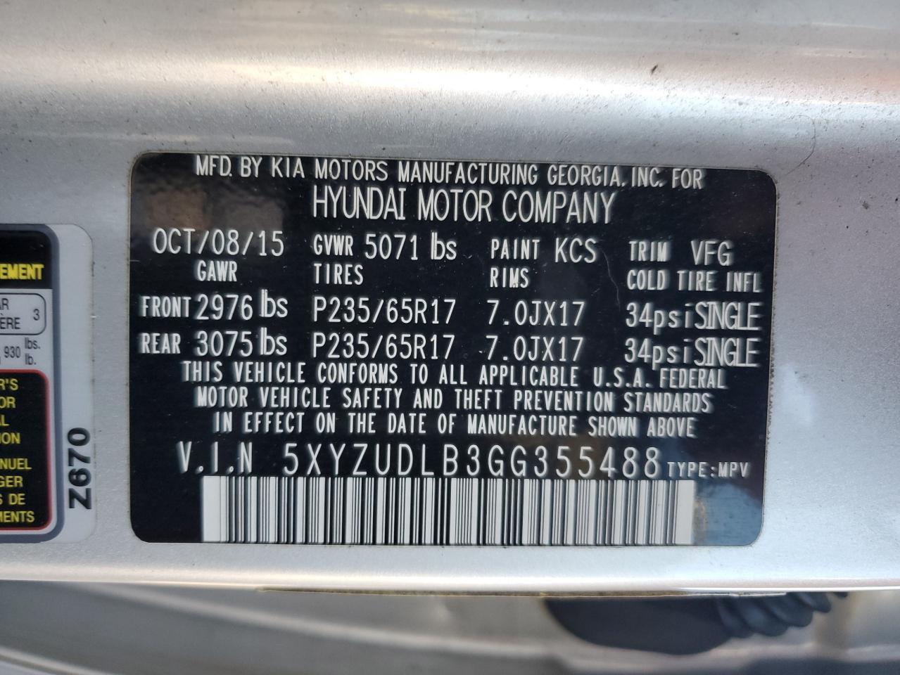 2016 HYUNDAI SANTA FE