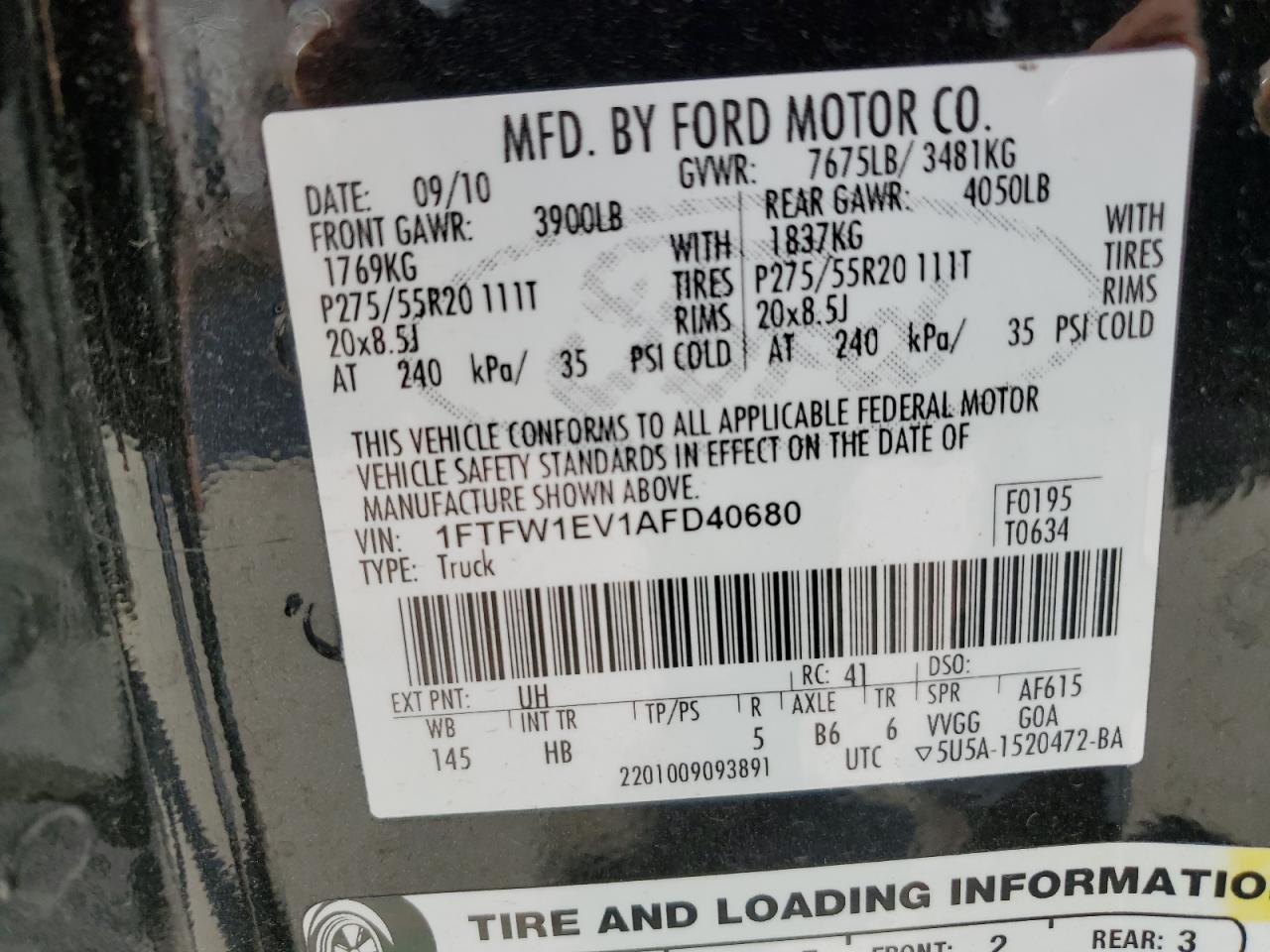 2010 FORD F-150