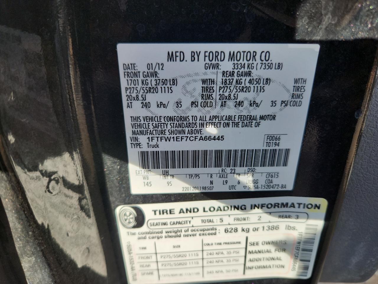 2012 FORD F-150