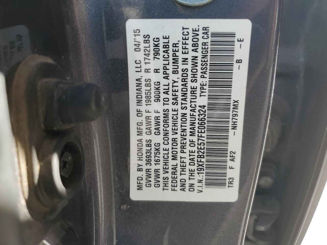 2015 HONDA CIVIC
