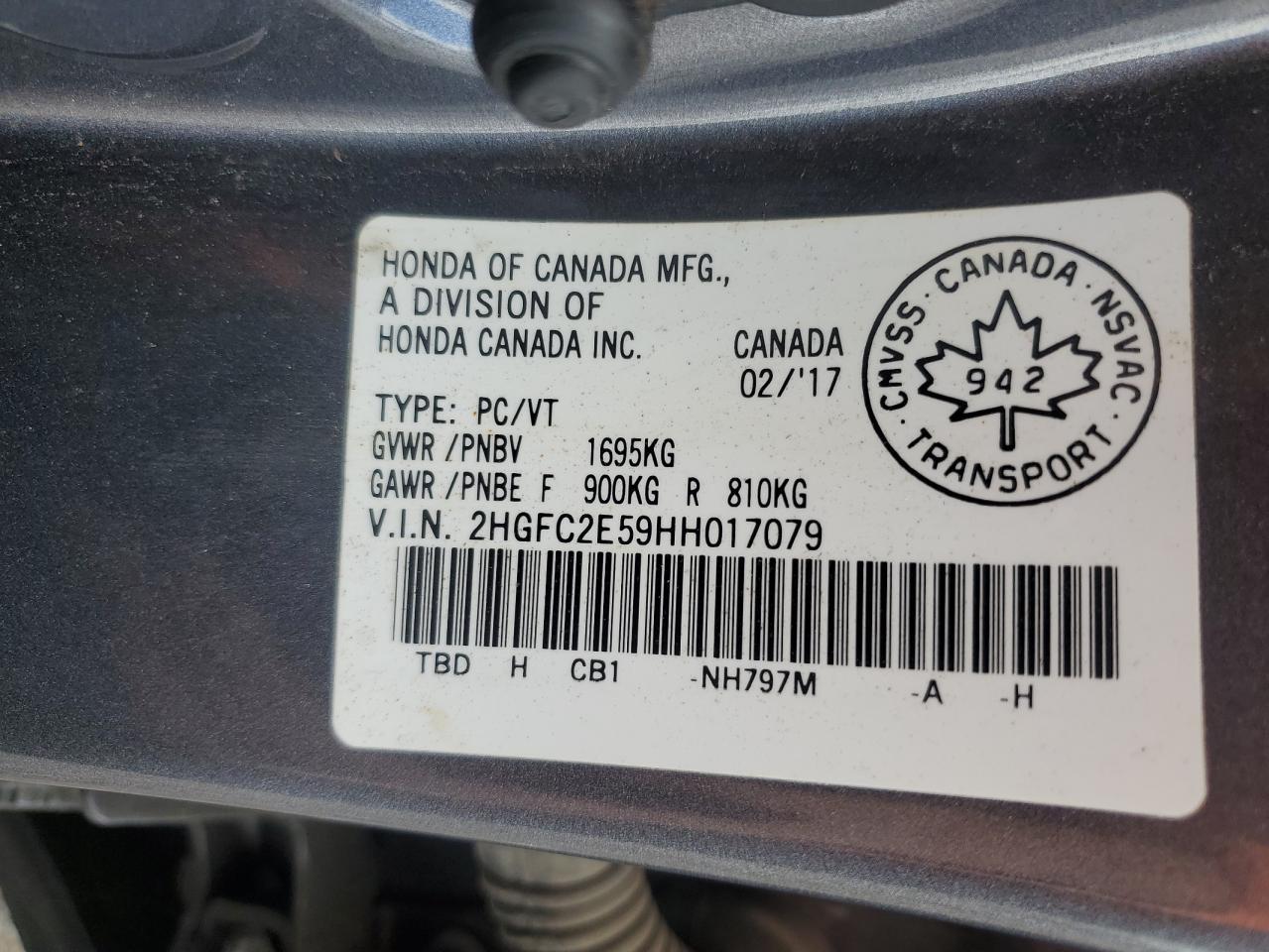 2017 HONDA CIVIC