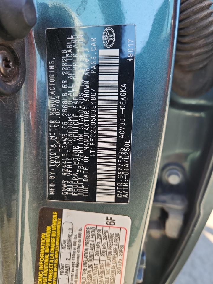 2005 TOYOTA CAMRY