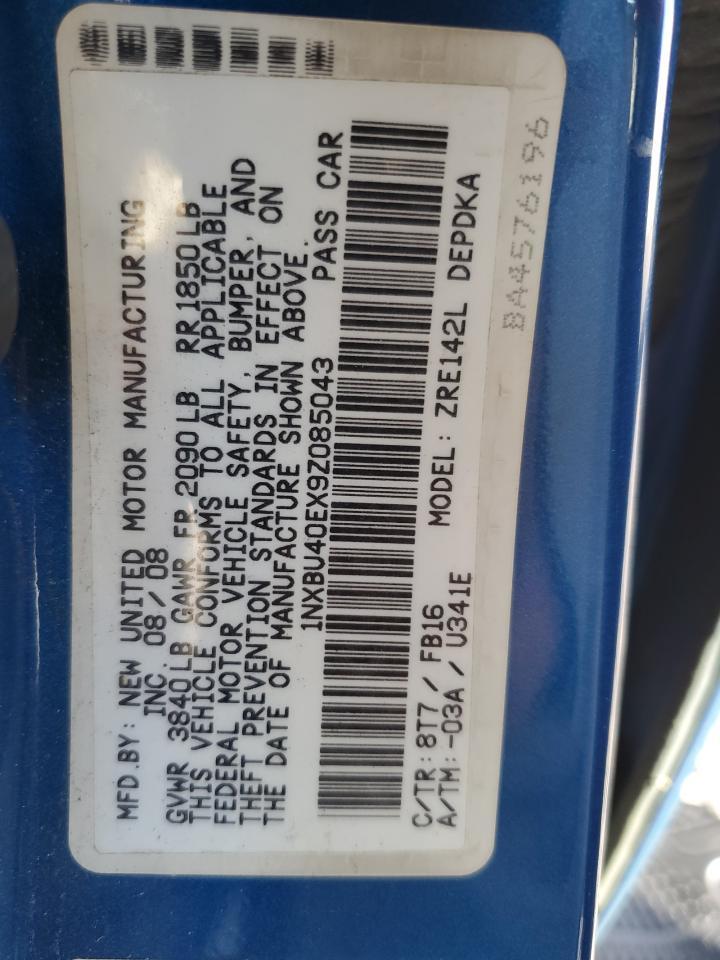 2009 TOYOTA COROLLA
