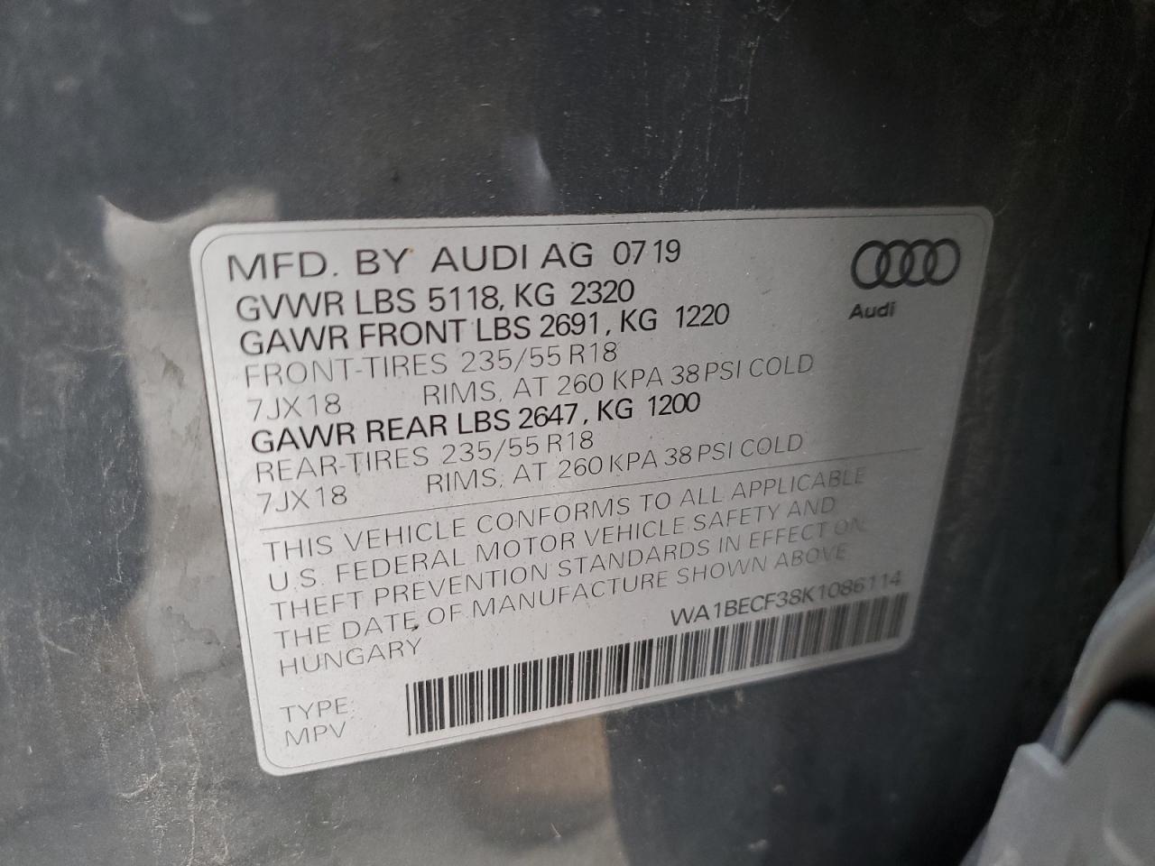 2019 AUDI Q3