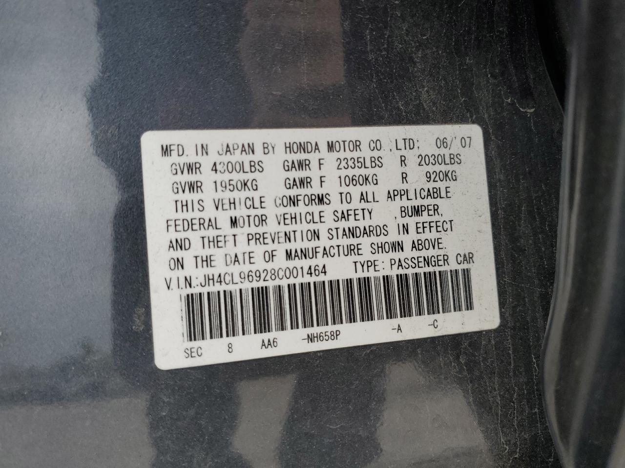 2008 ACURA TSX