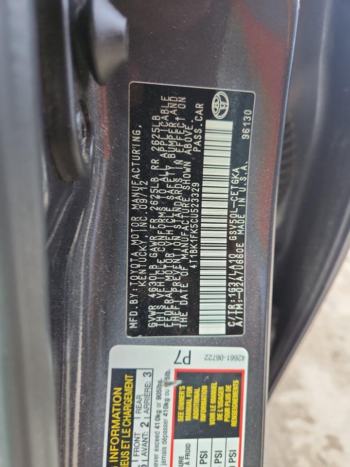 2012 TOYOTA CAMRY