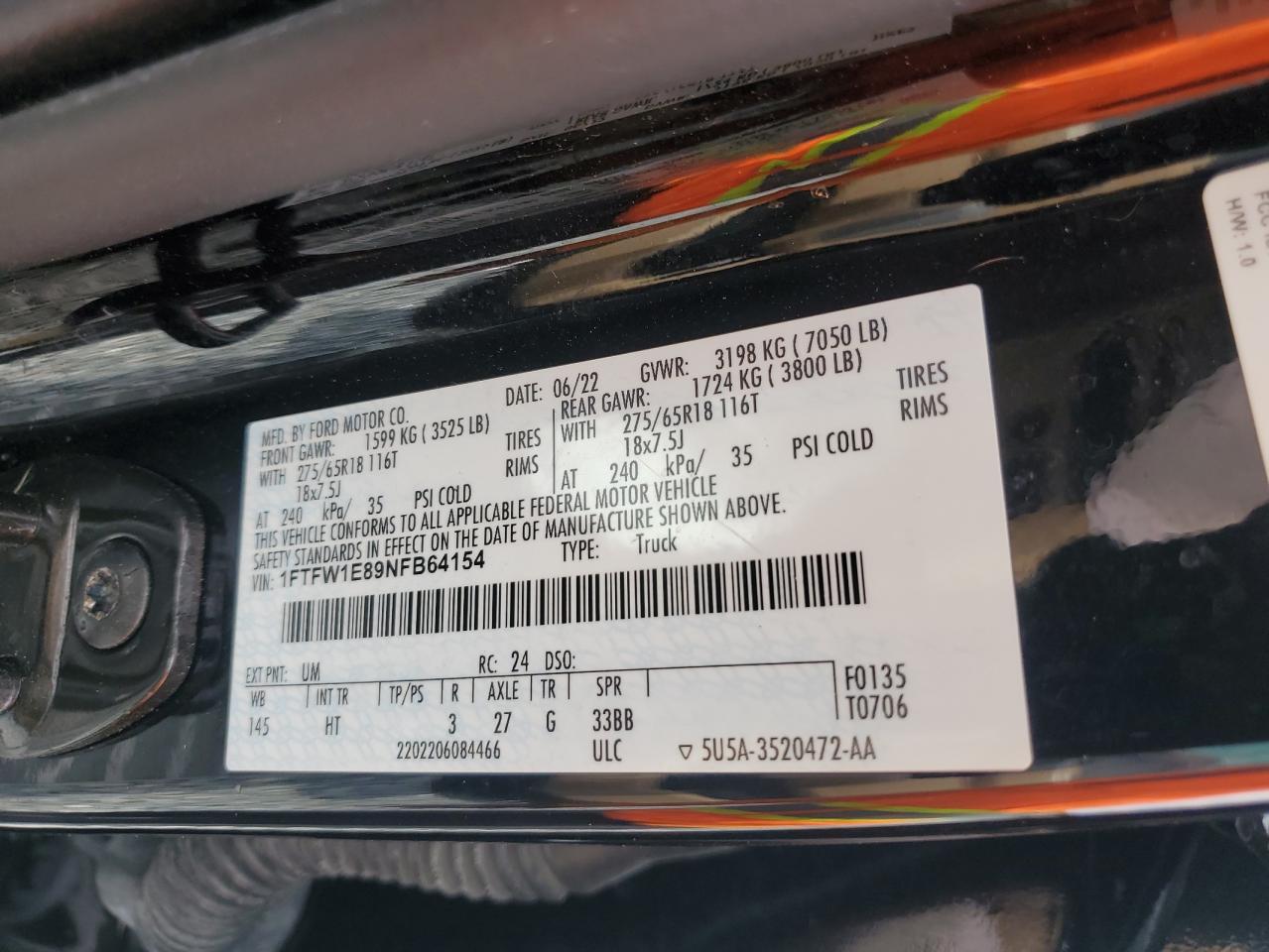 2022 FORD F-150