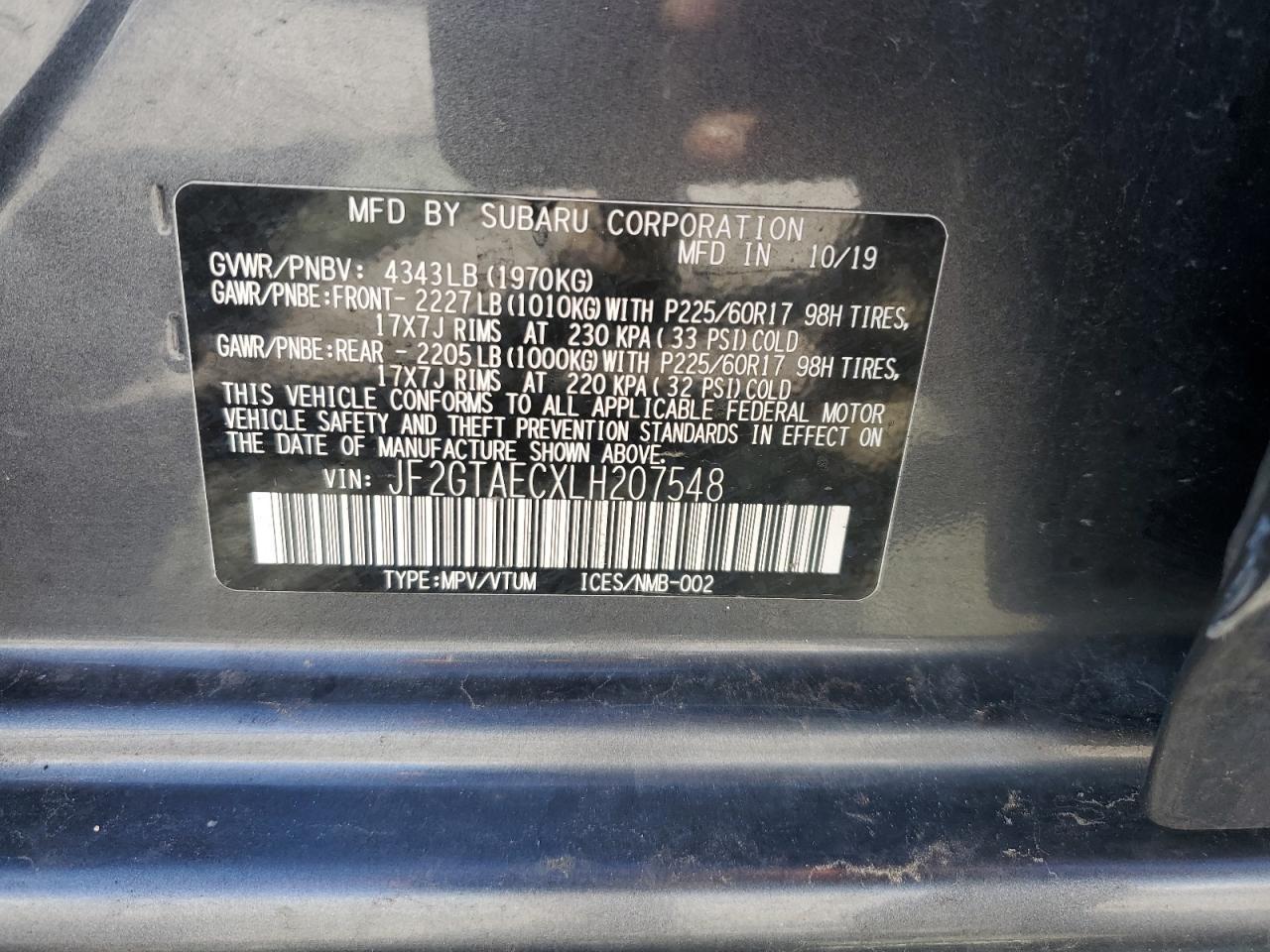 2020 SUBARU Crosstrek