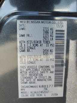 2014 NISSAN PATHFINDER