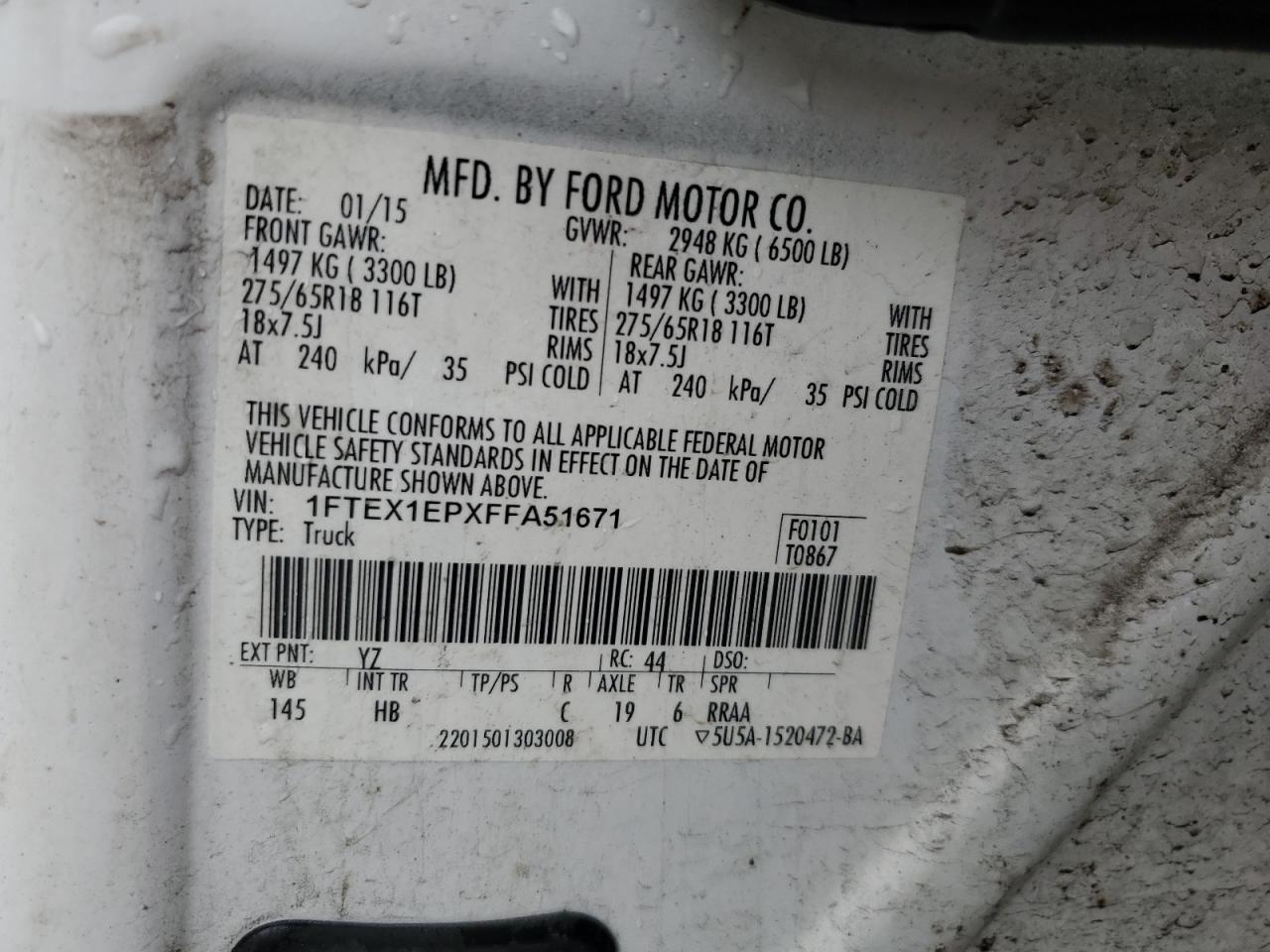 2015 FORD F-150