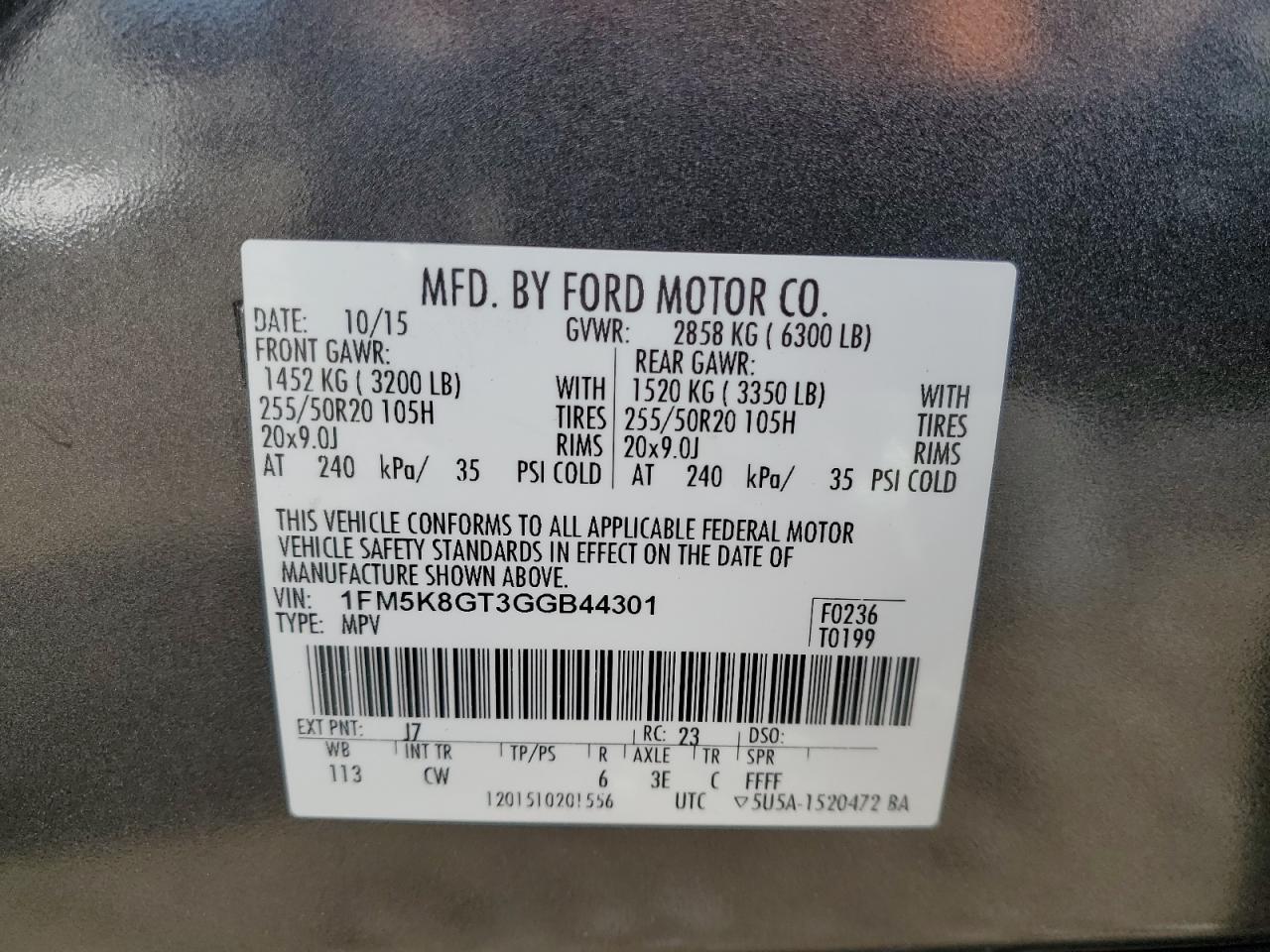 2016 FORD Explorer Sport Trac