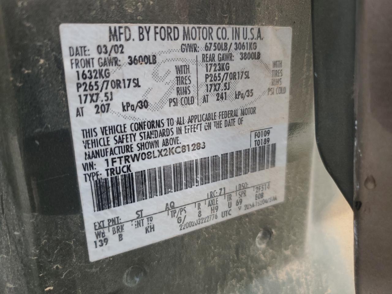 2002 FORD F-150