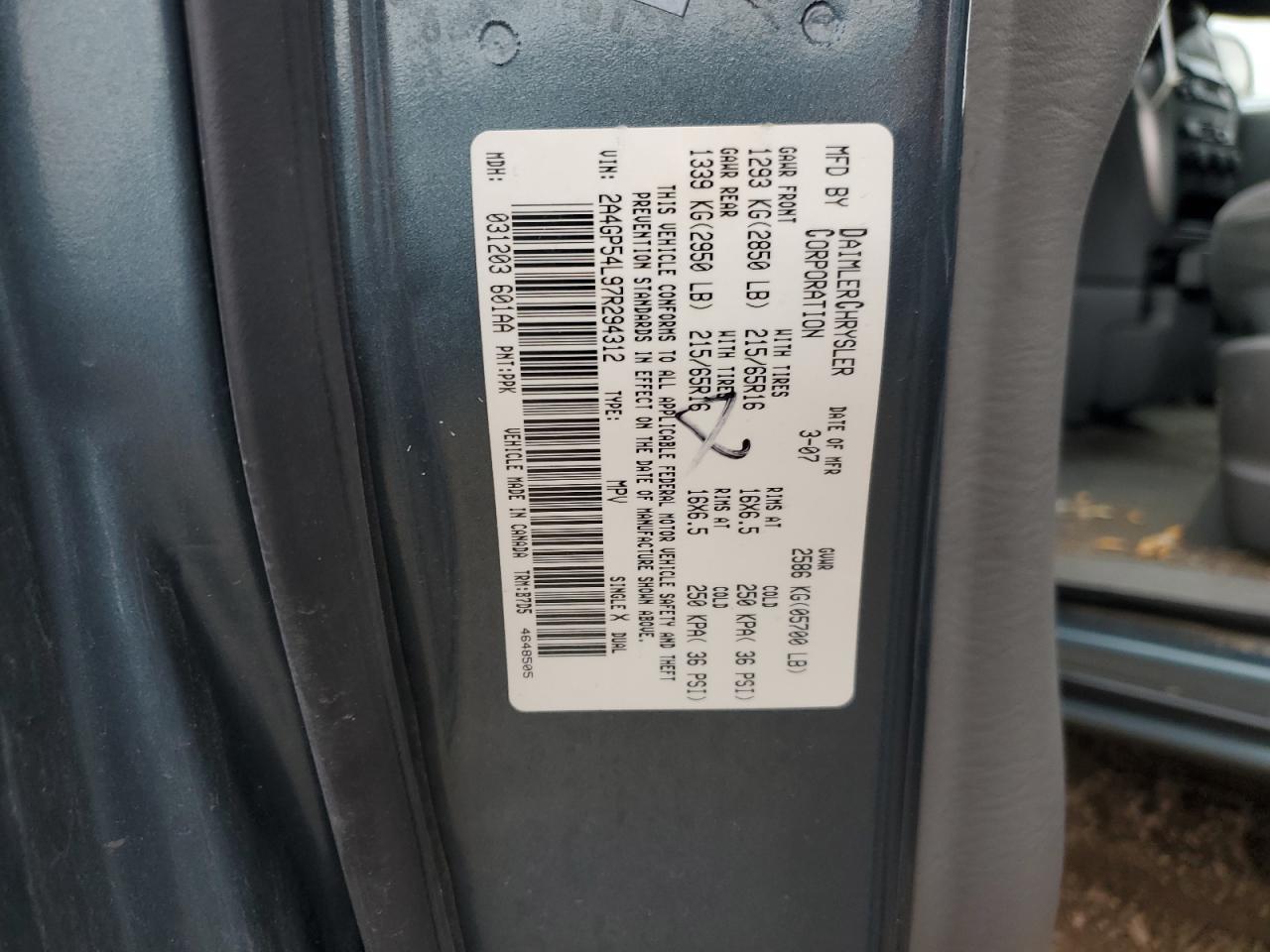 2007 CHRYSLER Town & Country