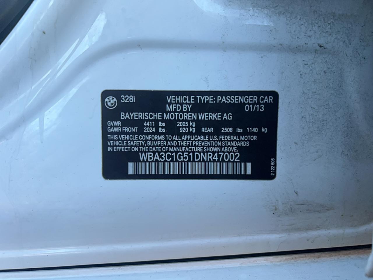 2013 BMW 3 SERIES