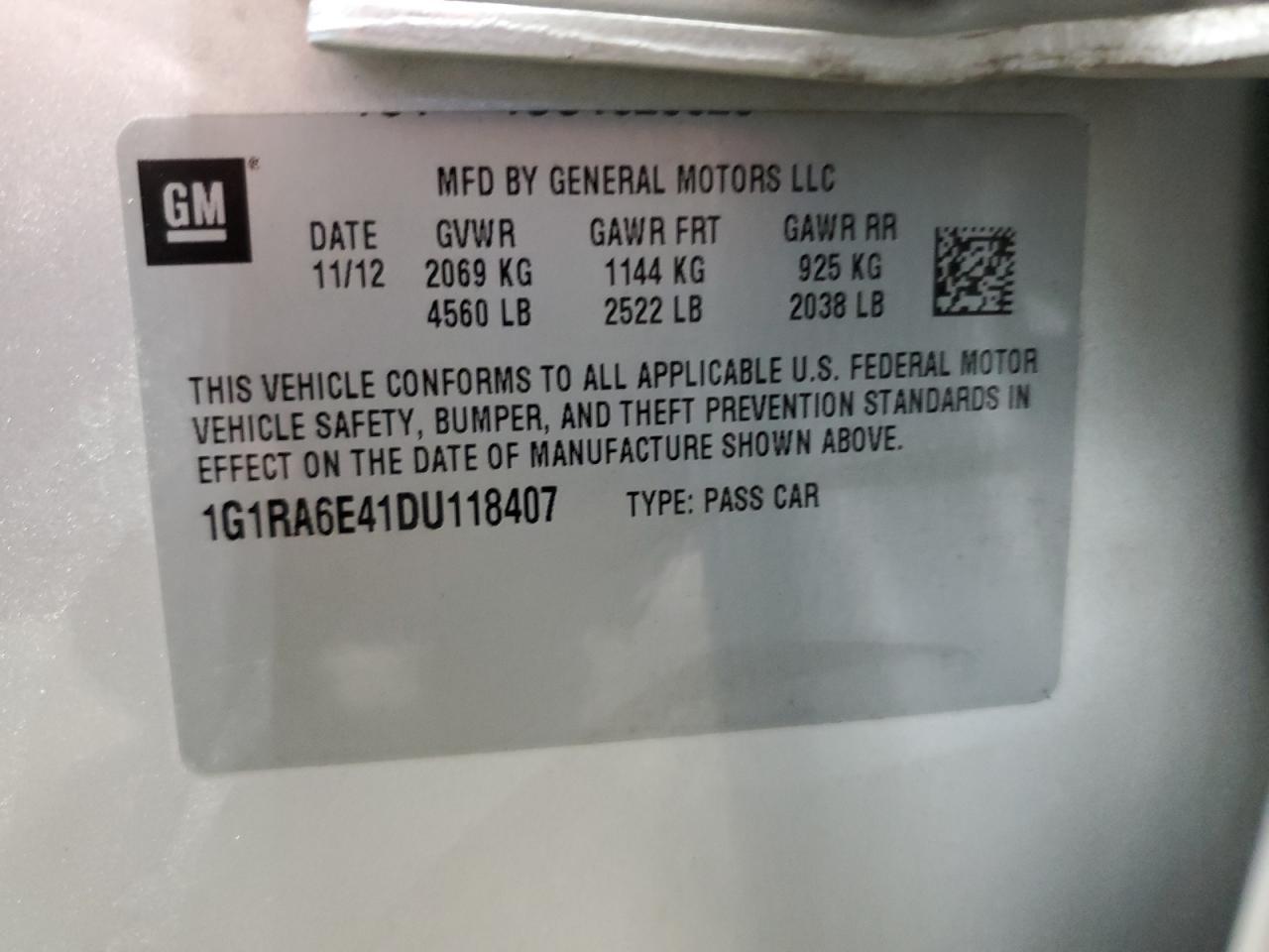2013 CHEVROLET VOLT