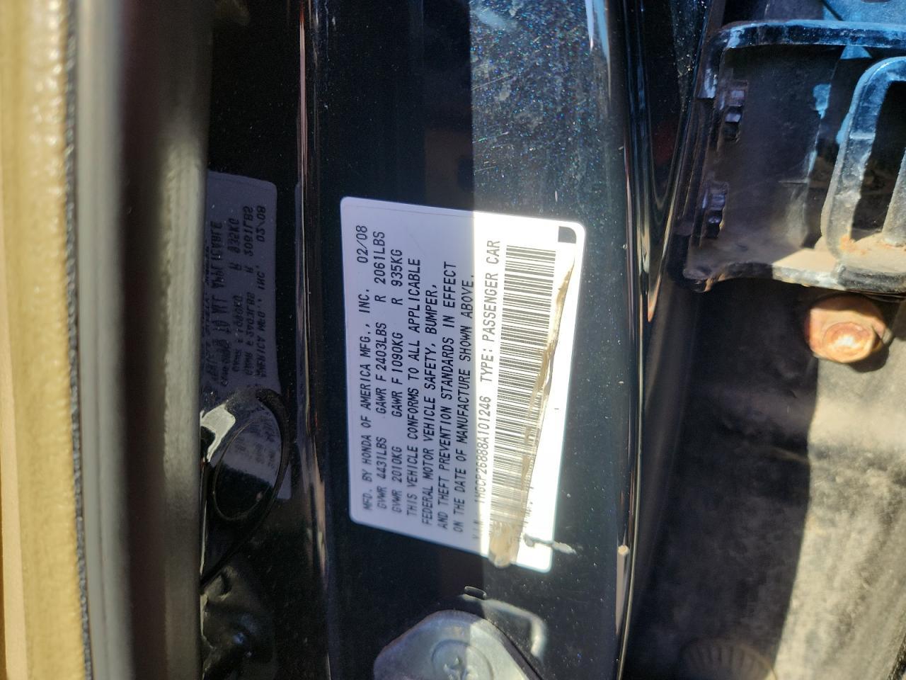 2008 HONDA ACCORD