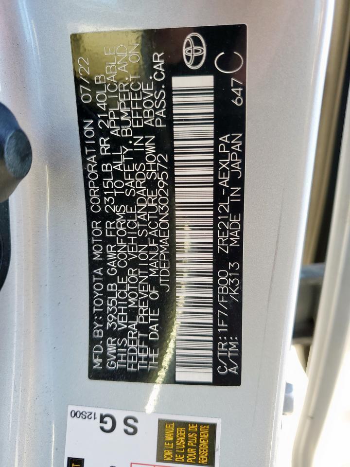 2022 TOYOTA COROLLA
