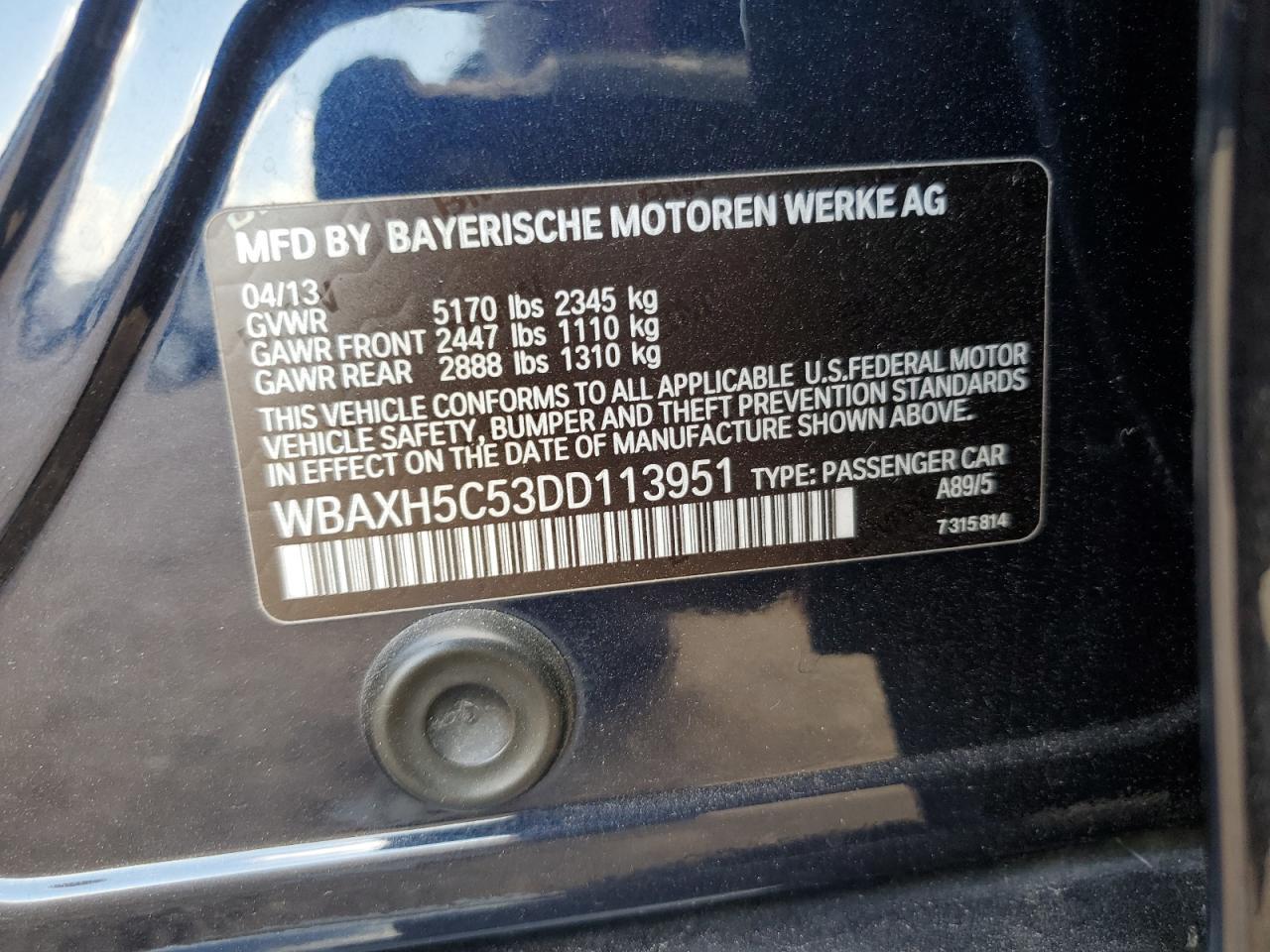 2013 BMW 5 series