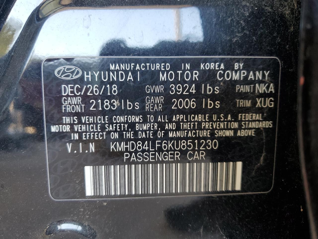 2019 HYUNDAI ELANTRA