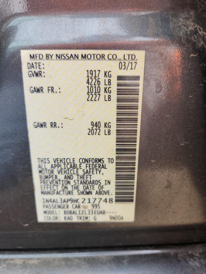2017 NISSAN ALTIMA