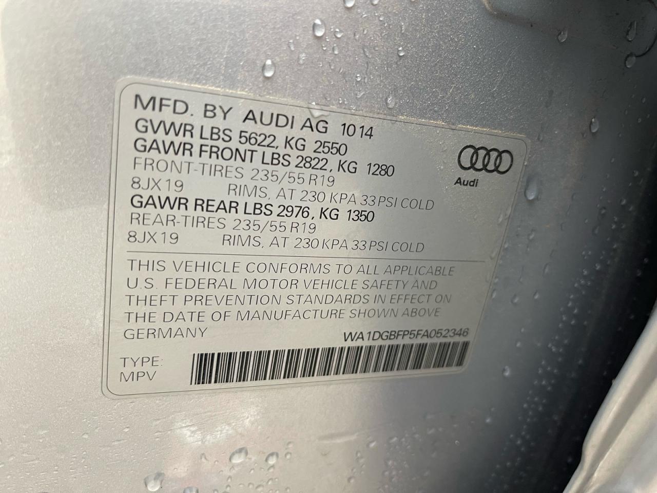 2015 AUDI Q5