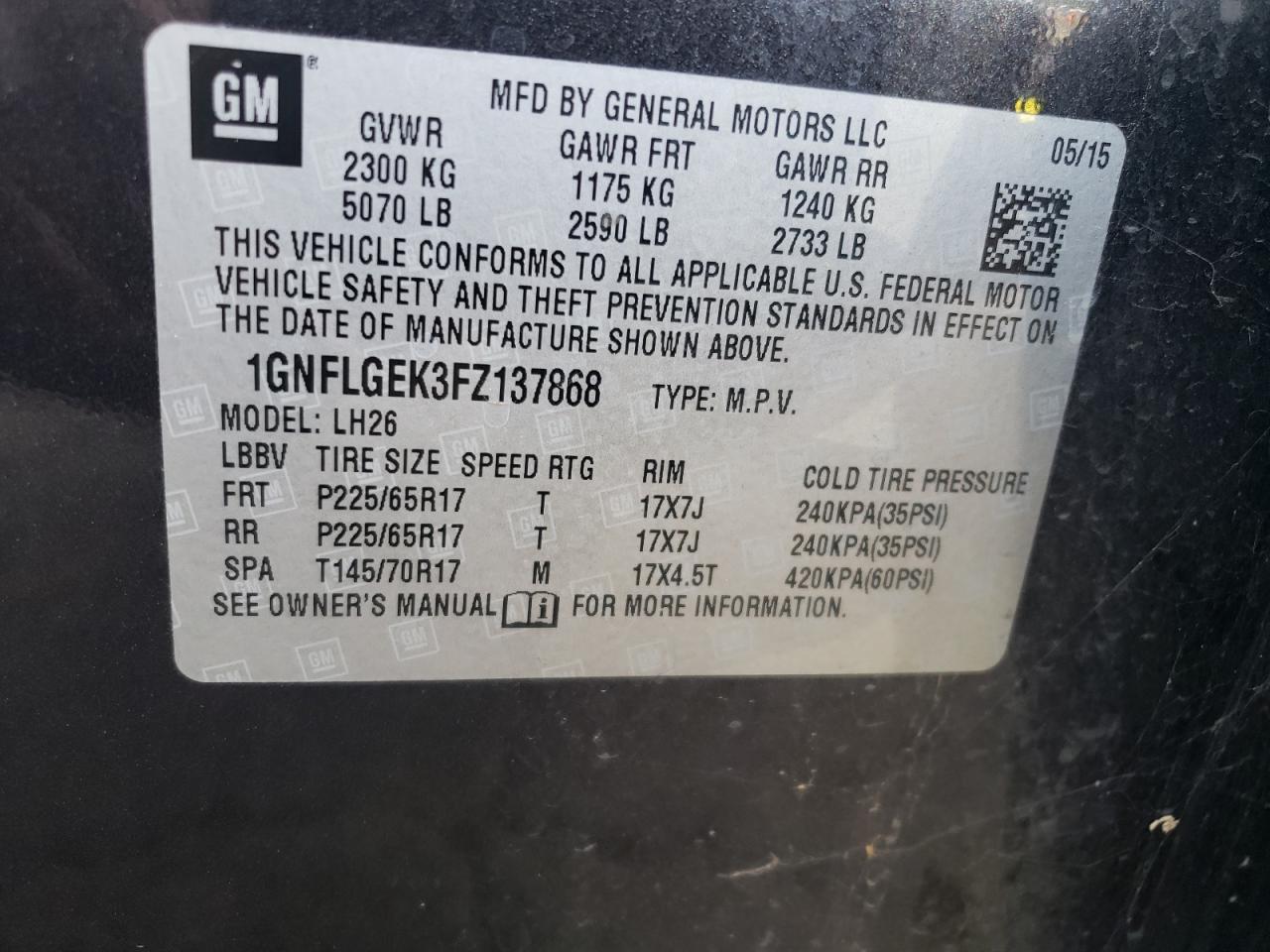 2015 CHEVROLET EQUINOX